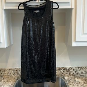 Black sequin mini dress